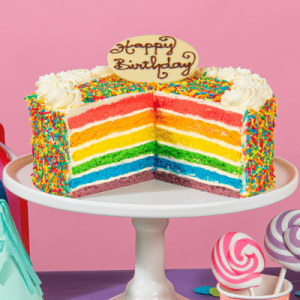A Rainbow Cake.