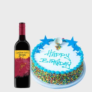 Birthday Cake with Red Wine