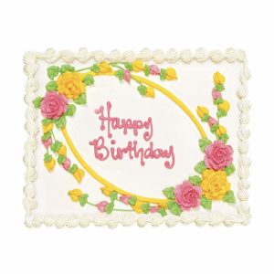 Happy birthday-Floral Cake