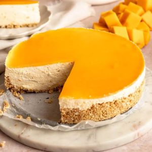 Mango filled Cheesecake