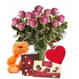 Pink roses combo